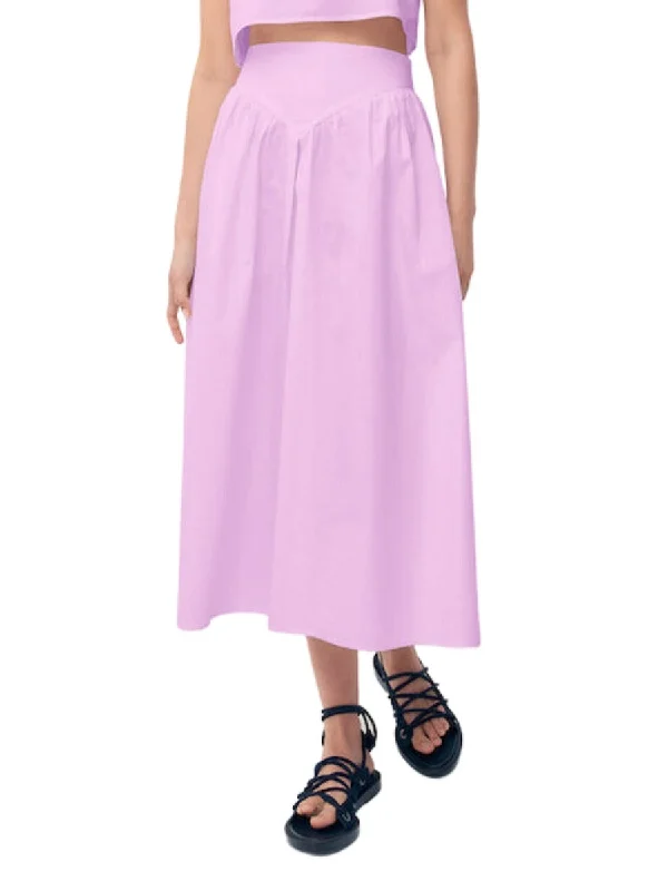 Ava Skirt Lilac midi skirt versatile