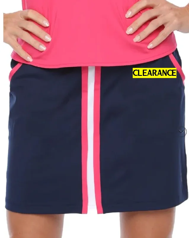 Belyn Key Notting Hill Stripe Front Skort 16.25" wrap skirt elegant