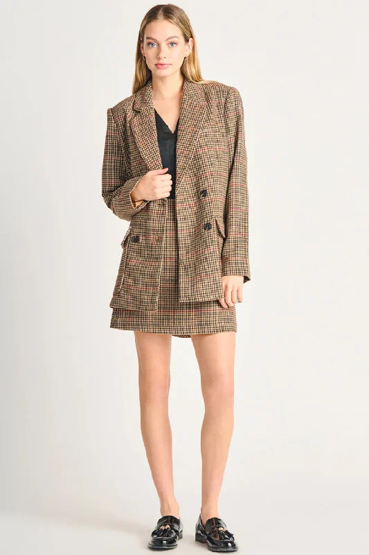 Black Tape Houndstooth Mini Skirt corduroy skirt cozy