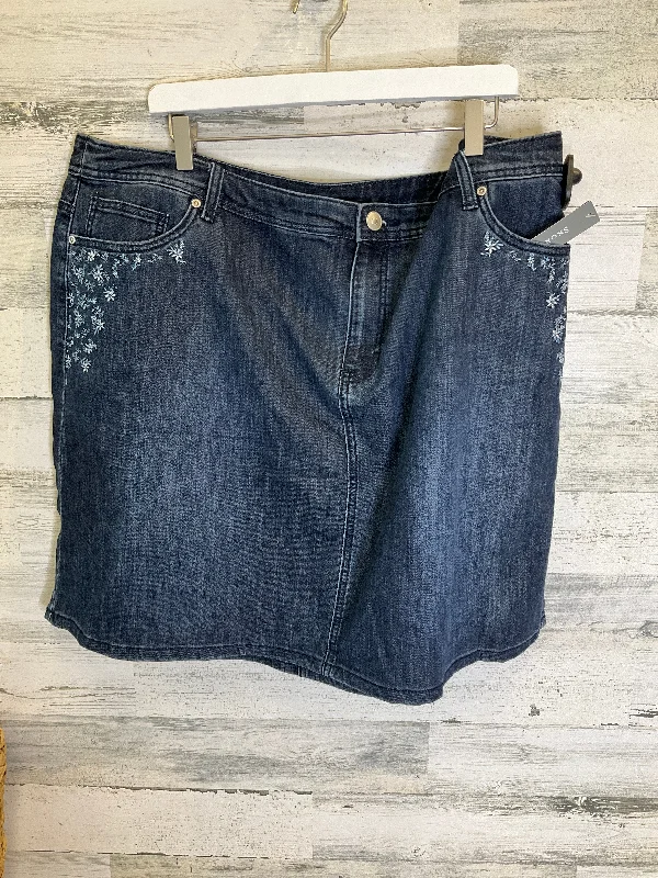 Blue Denim Skort Cj Banks, Size 22 denim skirt casual