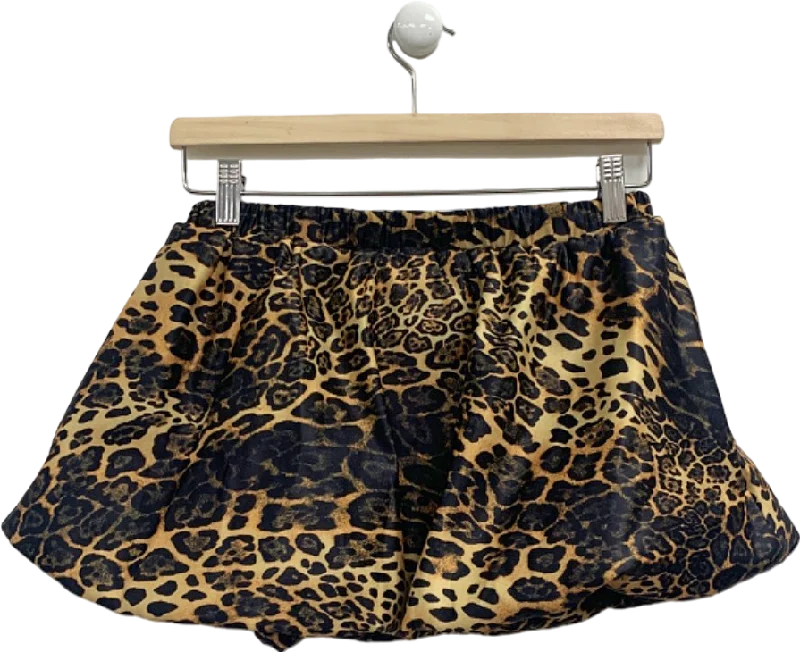 Boohoo Leopard Print Skirt UK 8 lace skirt delicate