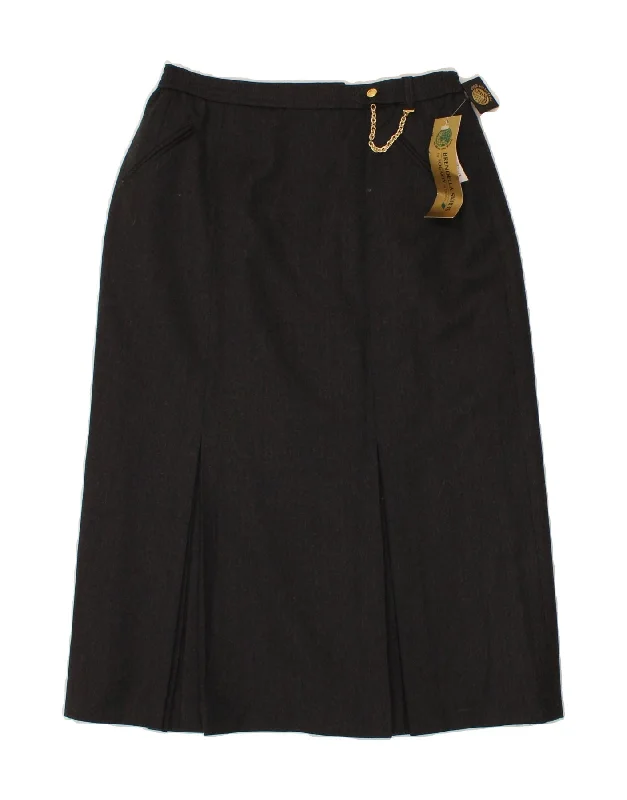 BRENDELLA Womens Straight Skirt UK 14 Large W32  Grey Wool lace skirt delicate