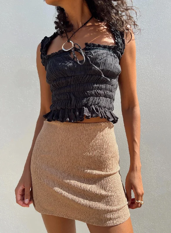 Buddy Mini Skirt Beige summer skirt style