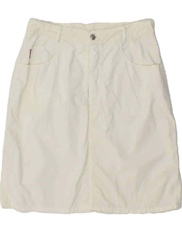 CARRERA Womens A-Line Skirt W28 Medium  White chiffon skirt airy