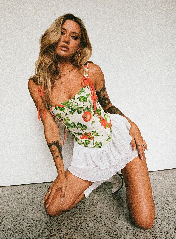 Field Landing Skirt Ivory low waist skirt