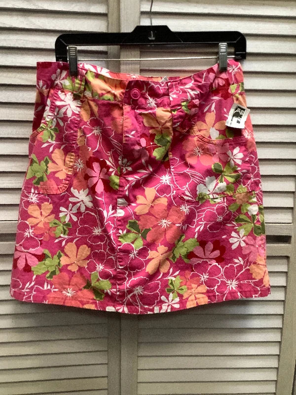 Floral Skort White Stag, Size M summer skirt style