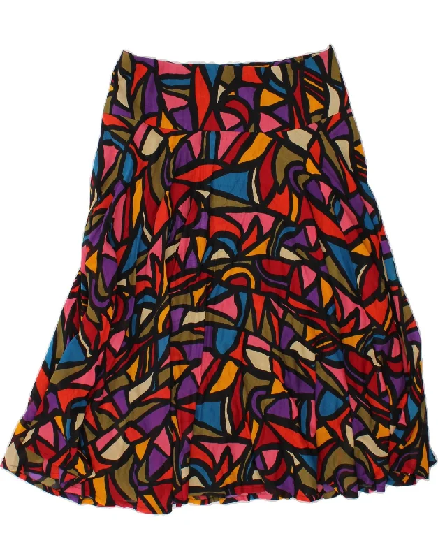 FRENCH CONNECTION Womens A-Line Skirt UK 14 Large W32 Multicoloured Cotton chiffon skirt lightweight