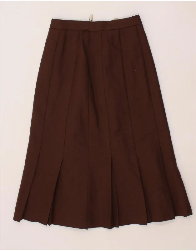 GOR'RAY Womens A-Line Skirt UK 12 W28 Medium Brown New Wool cashmere skirt soft