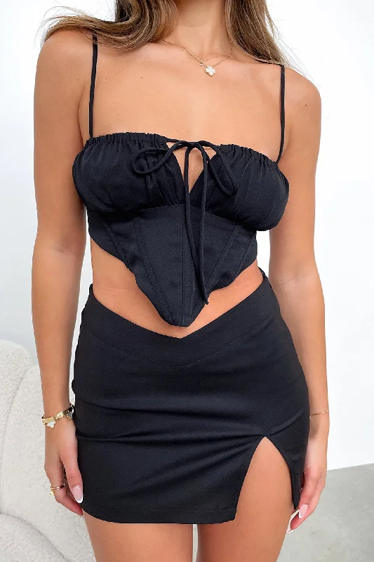 Indica Mini Skirt - Black lace skirt elegant