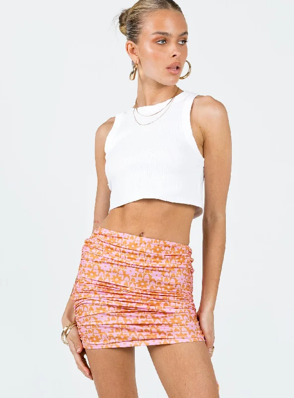 Ludo Mini Skirt Pink chiffon skirt airy