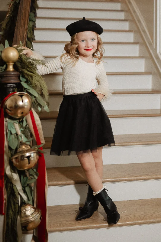 Mini Brigitte Skirt in Black Tulle pencil skirt chic