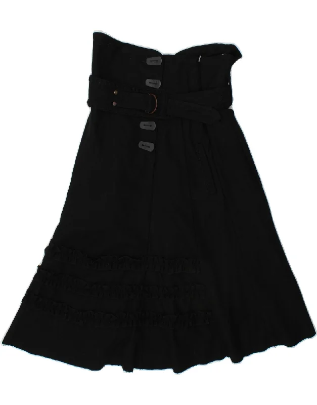 OBJECT Womens A-Line Skirt IT 38 XS W25 Black denim skirt fashionable
