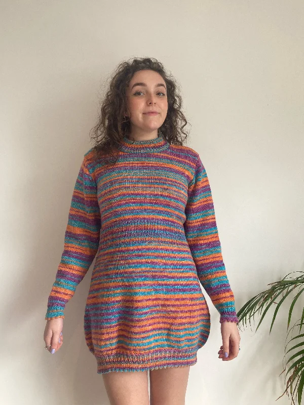 Puff Skirt Knit Dress (S-M) corduroy skirt textured