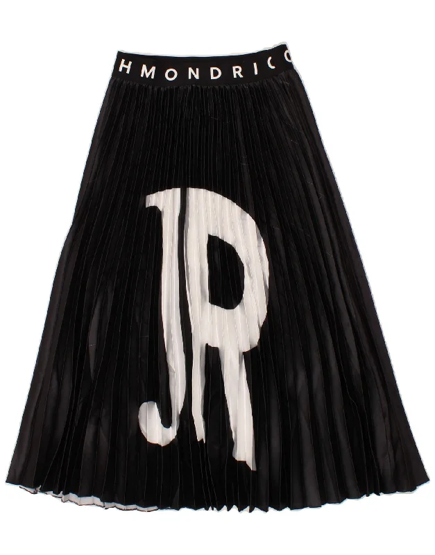 RICHMOND Womens Graphic Pleated Skirt W26 Small Black lace skirt romantic