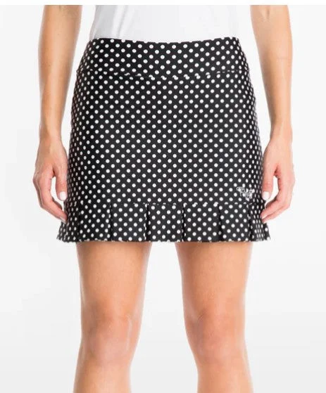 TZU TZU Samba 16" Skort Black Dotty denim skirt casual