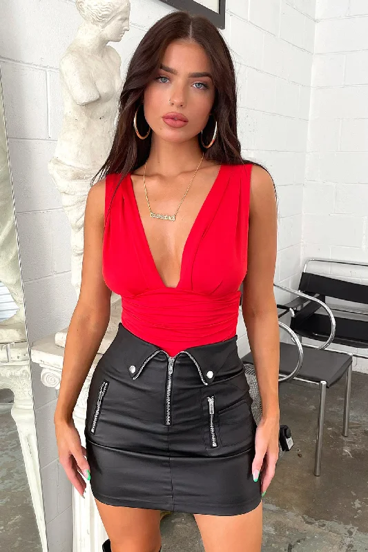 Shiraz Skirt - Black corduroy skirt comfortable