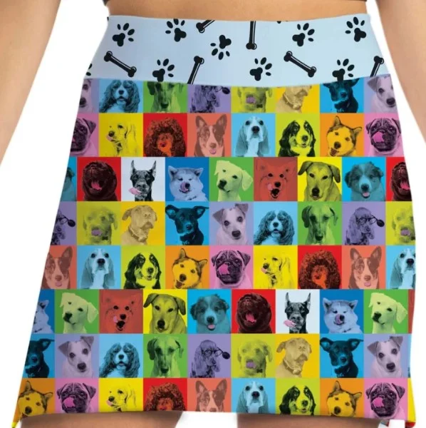 Skort Obsession Andy Woofhol Skort 17" wool skirt warm