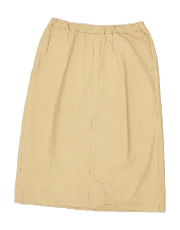 VINTAGE Womens Straight Skirt IT 48 XL W30  Beige casual skirt length