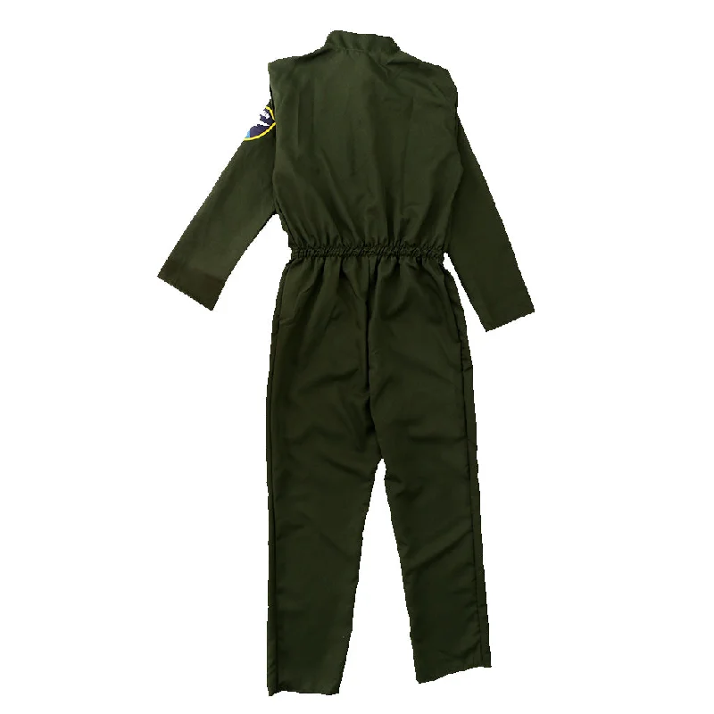 Maxbell Deluxe Flier Army Costume Mens Fighter Captain Overalls Air Force Flier Jumpsuit Dressing up Outfit Halloween